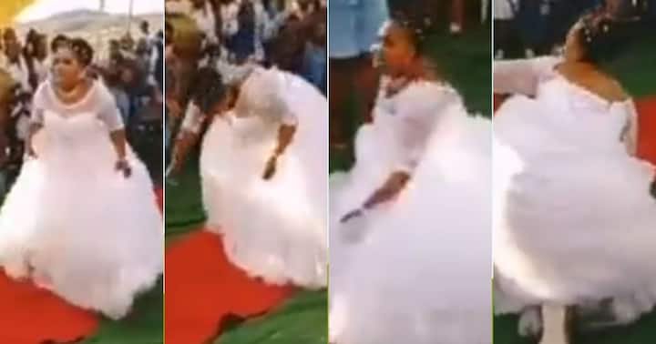 Bride somersaults