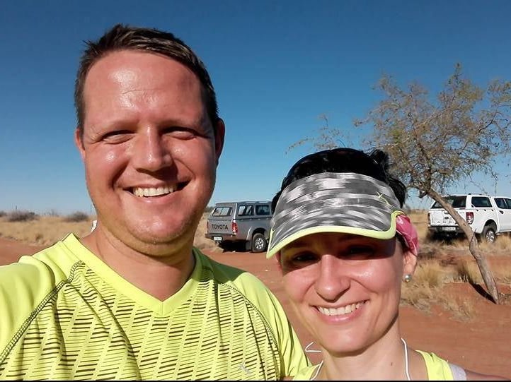 Werner De Jager AND murdered wife  Liezel de Jager pose together before tragedy