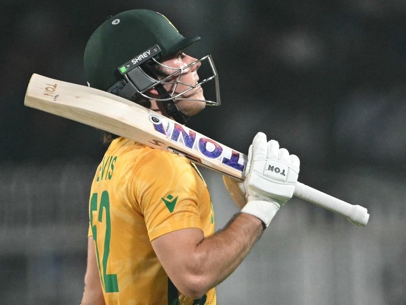 Proteas batsman Dewald Brevis loses wicket in T20 World Cup semi final