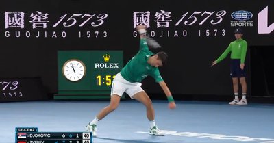 WATCH: Novak Djokovic damages tennis court during outburst