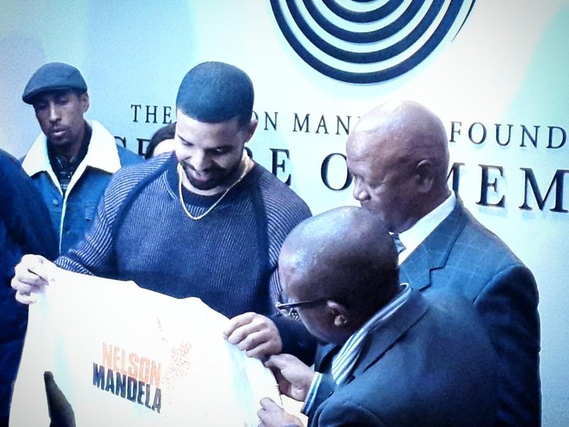Drake at Nelson Mandela Centre for Memory