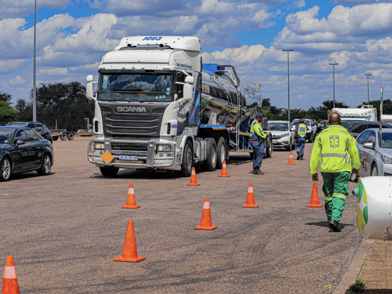 Traffic roadblock during the 2026 Easter weekend