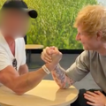 Ed Sheeran takes on mega-muscled Marvel superhero in arm-wrestling match