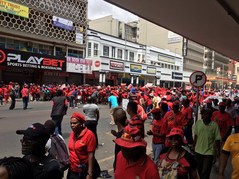 EFF supporters occupy Pretoria