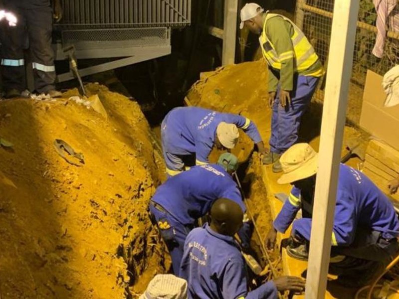Electricity workers