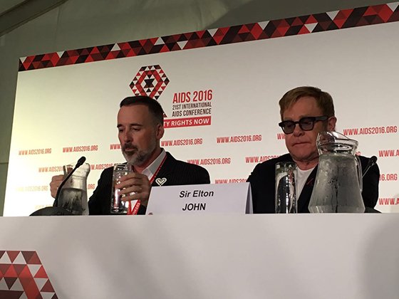 Sir Elton John at the International Aids Conference 2016