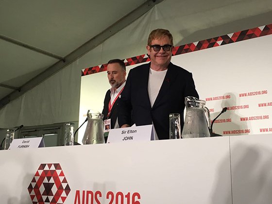 Sir Elton John at the International Aids Conference 2016