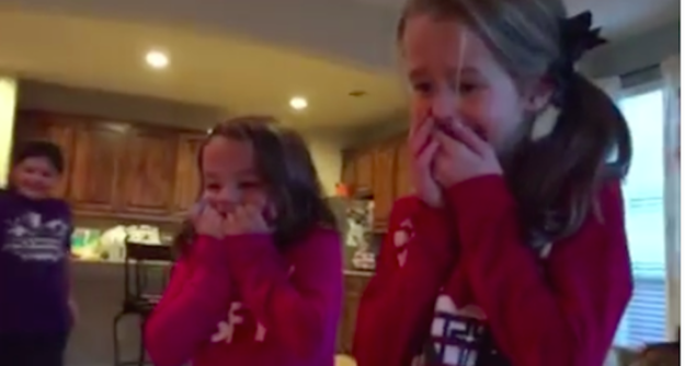 the reaction of the girls 