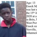 Enoch Mpianzi missing at camp Parktown Boys High