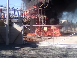 Substation fire