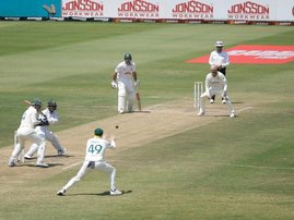 Australia's Steve Smith equalled the world record of 220 catches in Test cricket