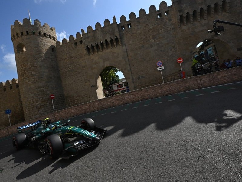 Aston Martin F1 driver Fernando Alonso at 2026 Azerbaijan Grand Prix
