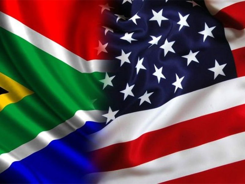 SA and USA flag