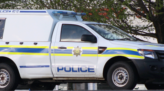 Police van, crime scene, SAPS - generic