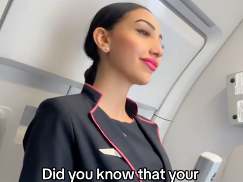 VIDEO: Flight attendant shares why they greet you