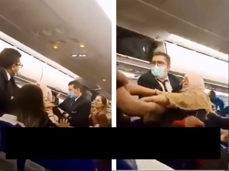 Flight attendant fight hair