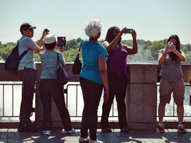 Tourists taking pictures