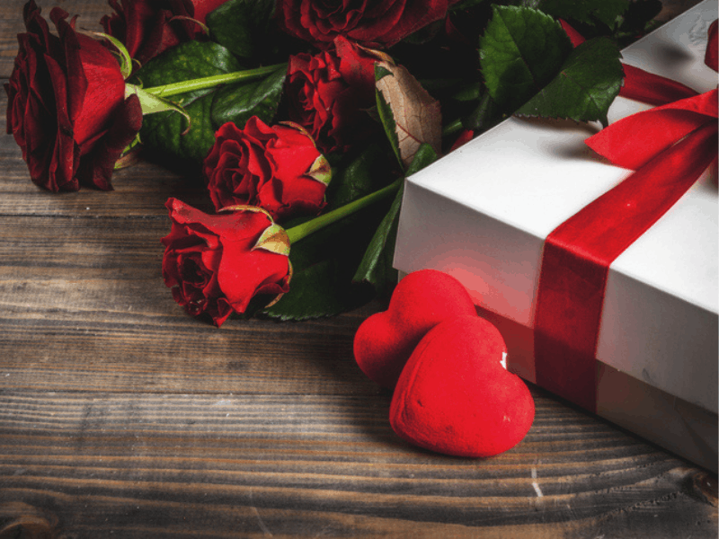Valentine's Day flowers and gift