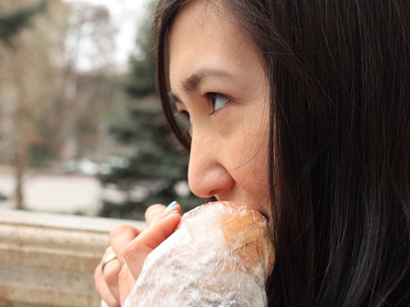 Girl eating