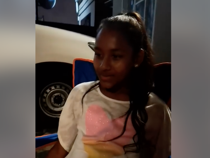 little girl singing