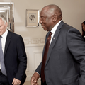 Discovery CEO Adrian Gore and President Cyril Ramaphosa
