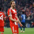 Bayern Munich striker Harry Kane celebrates a goal