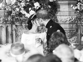 Prince Harry and Meghan share a kiss at their wedding in 2018
