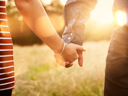 holding hands