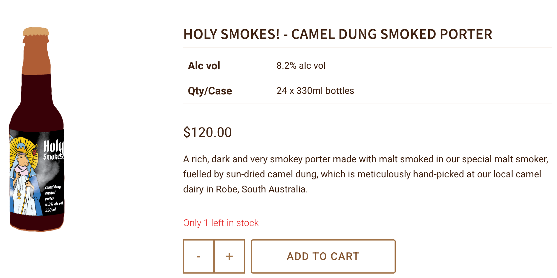 holy smokes australian camel beer