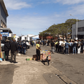 Protestors at the Department of Home Affair’ Refugee Reception Centre in Durban