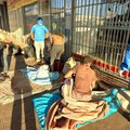 Homeless people being chaised away by the Police