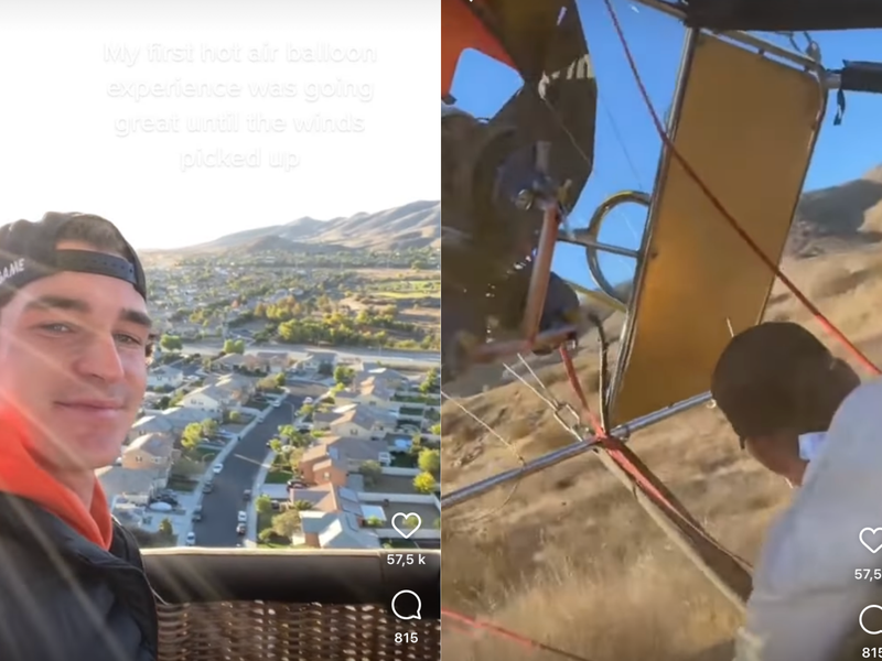 WATCH: Strong winds made this hot air balloon landing quite intense!