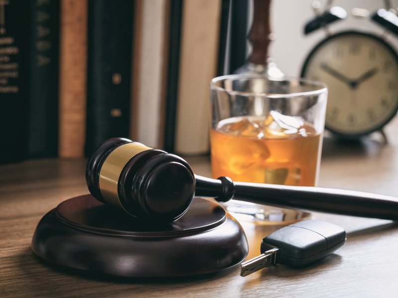 Law gavel, alcohol and car keys / iStock