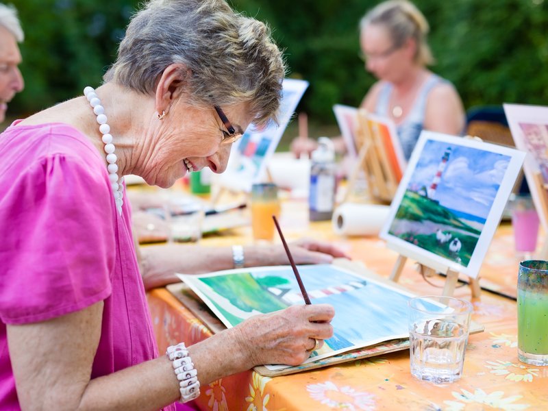 Elderly women in home