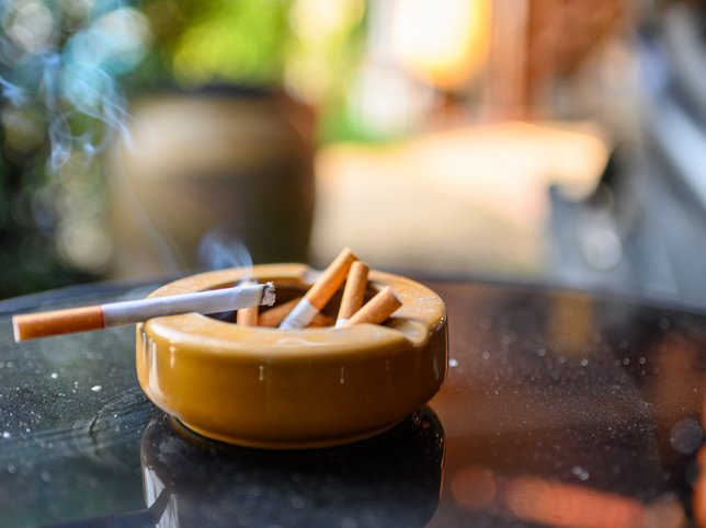 Cigarettes in ashtray
