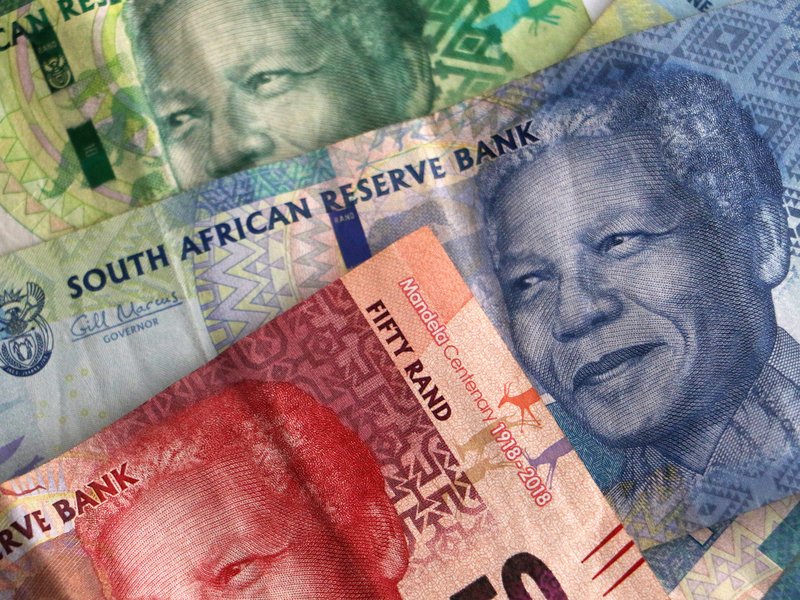 South African Rands notes stacked / iStock