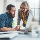 Couple checking finances