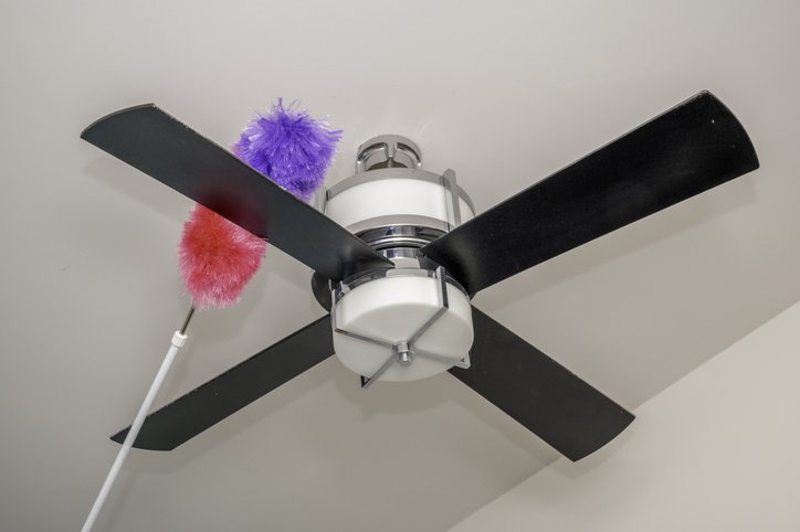 Easy ways and hacks to help you clean your ceiling fan