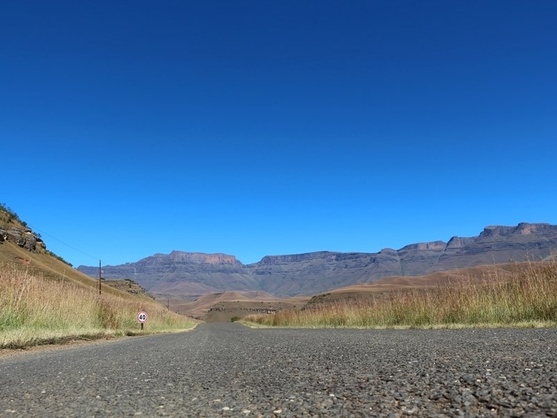 Road towards Giant Castle stock photo