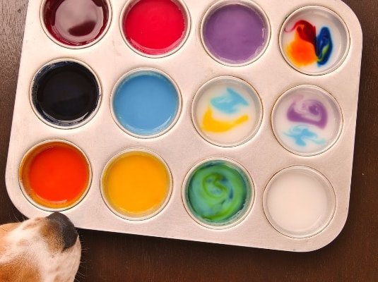 Muffin train with edible paint