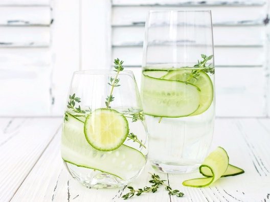 Cucumber infused water