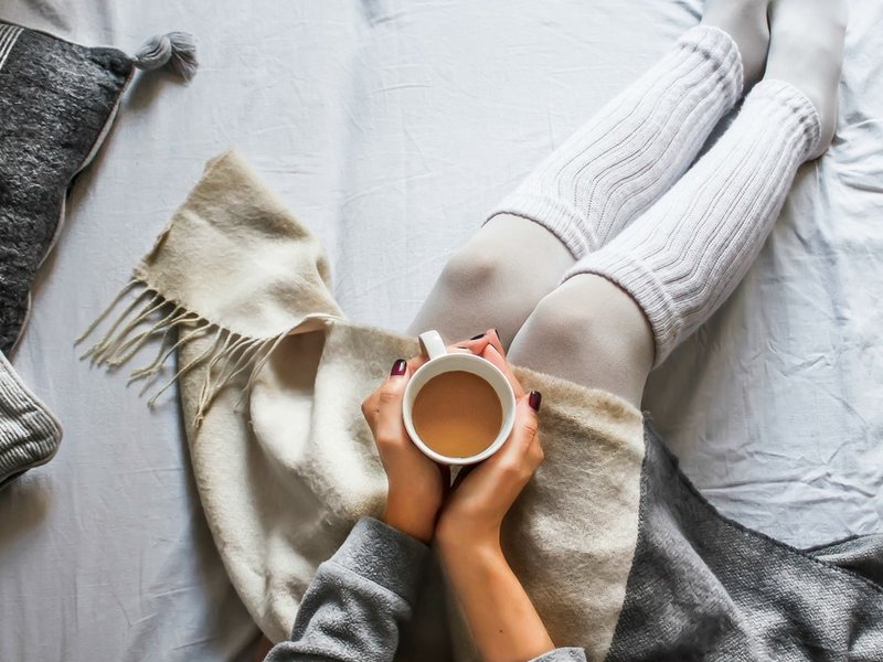 Morning coffee in bed