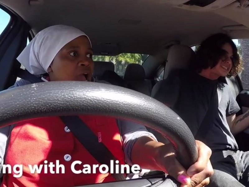 image caroline driving with joshua image