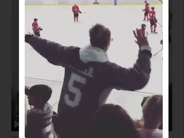 image celine dion dancing at hockey