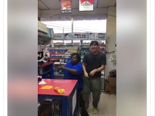 image channing dancing lady gas station