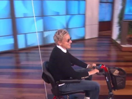 image ellen riding scooter