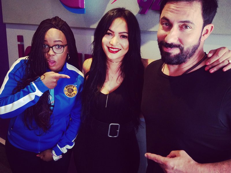 image tarryn lamb in studio with martin and tumi
