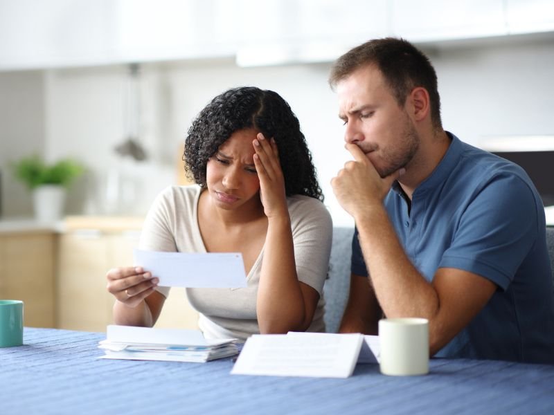 Interracial couple stressed