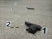 Handgun at the scene