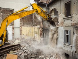 Demolishing a building